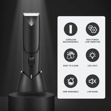 Load image into Gallery viewer, COREYKIN Body Hair Trimmer for Men - Electric Groin Pubic Hair Ball Trimmer, Men Shaver, Beard Trimmer, Waterproof Wet Dry Male Razor, with USB Recharge Standing Dock
