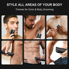 Load image into Gallery viewer, COREYKIN Body Hair Trimmer for Men - Electric Groin Pubic Hair Ball Trimmer, Men Shaver, Beard Trimmer, Waterproof Wet Dry Male Razor, with USB Recharge Standing Dock
