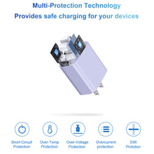 Load image into Gallery viewer, iPhone 14 13 12 Charger Super Fast Charger with 6FT Fast Charging Cable-Apple MFi Certified-2-Pack 20W PD USB C Compatible with iPhone14/14 Pro Max/13/13Pro/12/12 Pro/11/11Pro/XS,iPad-Purple