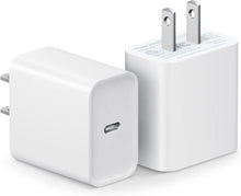 Load image into Gallery viewer, USB C Wall Charger Block【Apple MFi Certified】 2Pack 20W PD Power Adapter for iPhone 14/14 Pro/14 Pro Max/14 Plus/13 12 11 Pro Max/Mini/Xs Max/XR/X, iPad, Samsung/Google Phone
