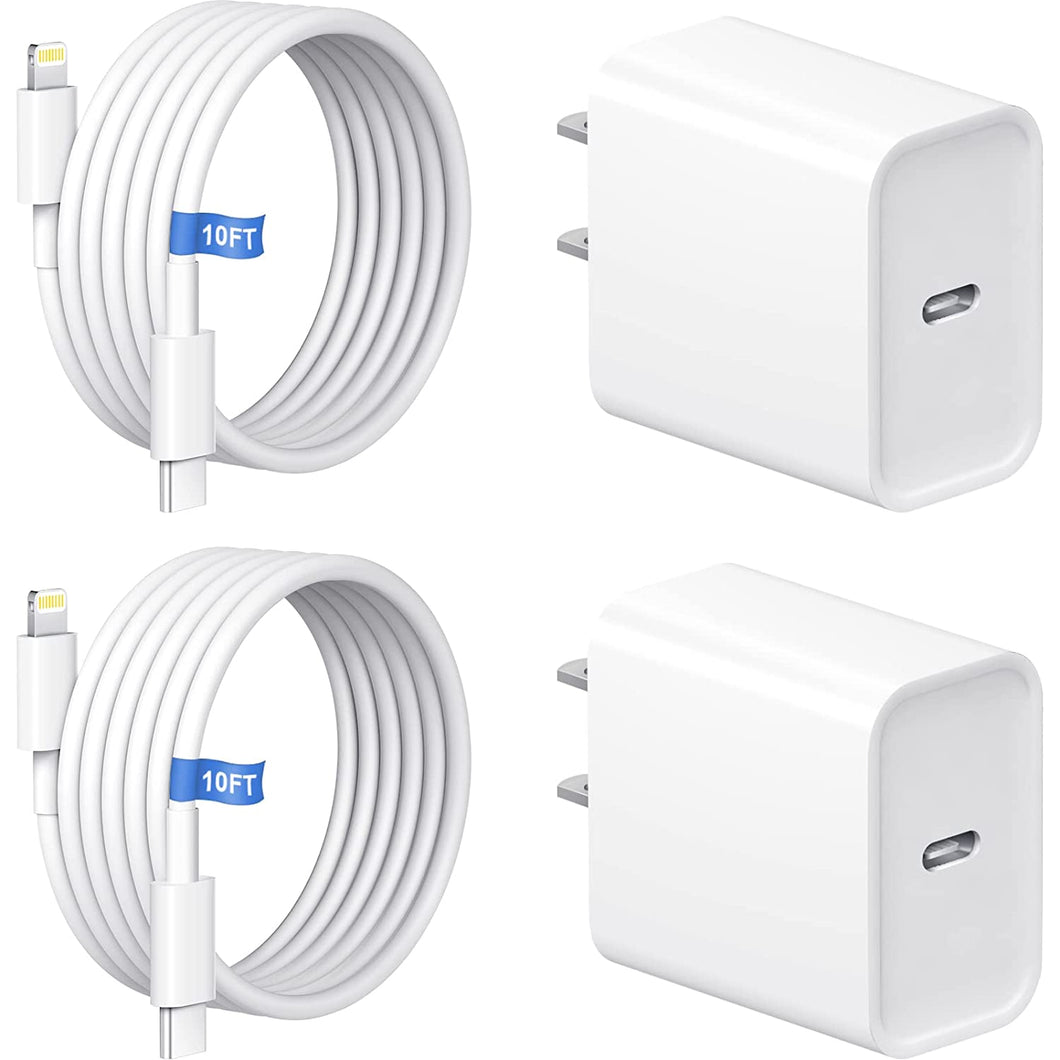 【Apple MFi Certified】 iPhone 14 13 12 11 Fast Charger 10FT Long Fast Charging Cable with 20W USB C Charger Block for iPhone 14/14 Pro/14 Pro Max/14 Plus/13/12/11/Pro/Pro Max/Mini/Xs Max/XR/X, iPad