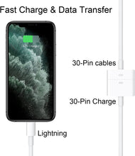 Load image into Gallery viewer, Lightning to 30-Pin Adapter [Apple MFi Certified] iPhone Charging Data Sync Connector Cable 8-Pin Male to 30-Pin Female Output Adapter Compatible iPhone 14/13/12/11/X/8/7/6/5/4S/4/3/iPad/iPod(0.2 m)
