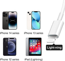 Load image into Gallery viewer, [Apple MFi Certified] SD Card Reader for iPhone, Lightning to SD Card Reader, 3-in-1 SD Card Reader for SD Card/Micro SD Digital Camera Adapter Compatible with iPhone, Plug &amp; Play SD Card Reader
