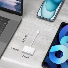 Load image into Gallery viewer, [Apple MFi Certified] SD Card Reader for iPhone, Lightning to SD Card Reader, 3-in-1 SD Card Reader for SD Card/Micro SD Digital Camera Adapter Compatible with iPhone, Plug &amp; Play SD Card Reader
