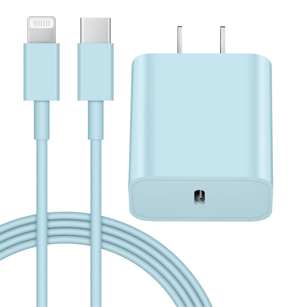 iPhone 14 13 12 11 Super Fast Charger-20W PD Type C Power Wall Charger with 6FT Charging Cable Compatible with iPhone 14/14 Pro Max/13/13 Mini/13 Pro/13 Pro Max/12/12 Pro/iPad Air-Blue