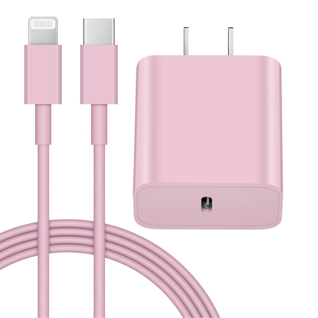 iPhone 14 13 12 11 Super Fast Charger-20W PD Type C Power Wall Charger with 6FT Charging Cable Compatible with iPhone 14/14 Pro Max/13/13 Mini/13 Pro/13 Pro Max/12/12 Pro/iPad Air-Pink