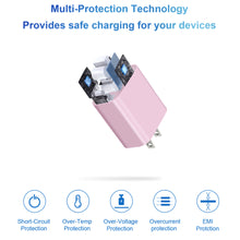 Load image into Gallery viewer, iPhone 14 13 12 Charger Super Fast Charger with 6FT Fast Charging Cable-Apple MFi Certified-2-Pack 20W PD USB C Compatible with iPhone14/14 Pro Max/13/13Pro/12/12 Pro/11/11Pro/XS,iPad-Pink
