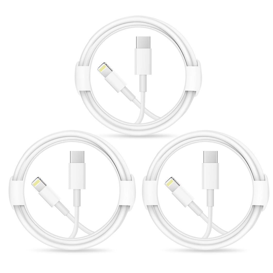 iPhone Fast Charger Lightning Cable-Apple MFi Certified-3-Pack USB-C to Lightning Cable-6Ft-Fast Charging Compatible with iPhone14/14 Plus/14 Pro/14 Pro Max/13/13pro/12/12 Pro/12 Pro Max/11/iPad