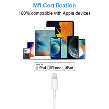 Load image into Gallery viewer, iPhone Fast Charger Lightning Cable-Apple MFi Certified-3-Pack USB-C to Lightning Cable-6Ft-Fast Charging Compatible with iPhone14/14 Plus/14 Pro/14 Pro Max/13/13pro/12/12 Pro/12 Pro Max/11/iPad
