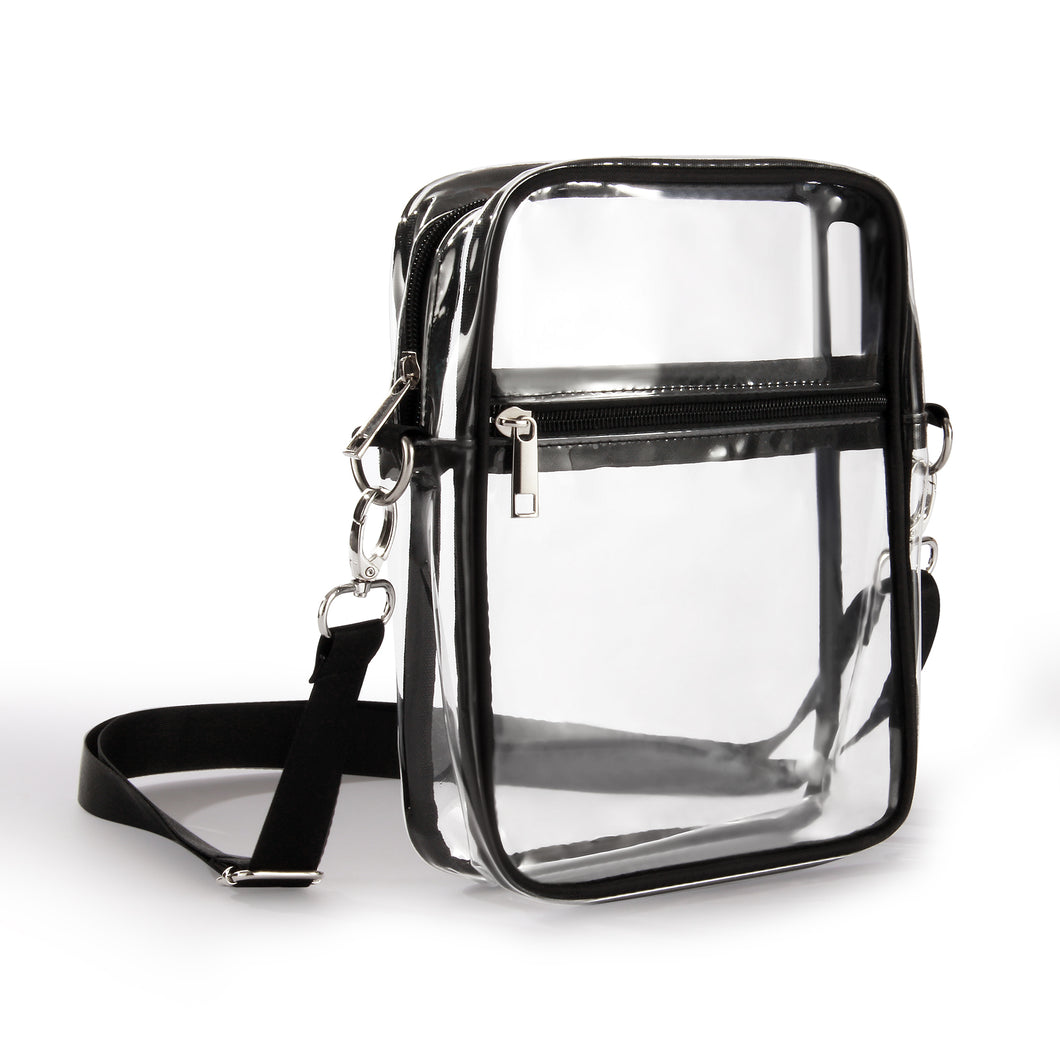 JUCKDEKE 1 PACK Clear Purse Stadium Approved-Clear bag Crossbody Bag with Adjustable Strap for Concerts Sport