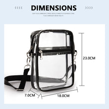 Load image into Gallery viewer, JUCKDEKE 1 PACK Clear Purse Stadium Approved-Clear bag Crossbody Bag with Adjustable Strap for Concerts Sport

