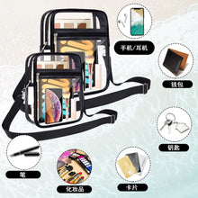 Load image into Gallery viewer, JUCKDEKE 1 PACK Clear Purse Stadium Approved-Clear bag Crossbody Bag with Adjustable Strap for Concerts Sport
