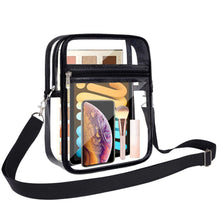 Load image into Gallery viewer, JUCKDEKE 1 PACK Clear Purse Stadium Approved-Clear bag Crossbody Bag with Adjustable Strap for Concerts Sport
