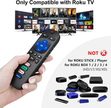 Load image into Gallery viewer, Pack of 2-Replacement Remote Control Only for Roku TV-Compatible for TCL Roku/Hisense Roku/Onn Roku/Sharp Roku/Element Roku/Westinghouse Roku/Philips Roku Smart TVs (Not for Roku Stick and Box)
