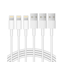 Load image into Gallery viewer, iPhone Charger Lightning Cable-Apple MFi Certified-3 Pack USB Charging Cables Compatible with iPhone 13/13 Pro/13 Pro Max/13 Mini/12/12 PRO/Max/11/11PRO/XS/Max/XR/X/8/8 Plus/7/7P/6S/6Plus/5s/5/iPad
