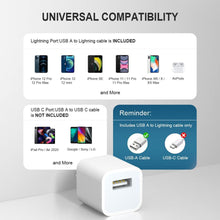 Load image into Gallery viewer, iPhone 14 13 12 11 Charger-Lightning Cable to USB-Apple MFi Certified-2-Pack Fast Wall Charger Cable Compatible with iPhone 14/14Pro/13/13 Pro/12/12Pro/XS/Max/XR/X/8/8 Plus iPad
