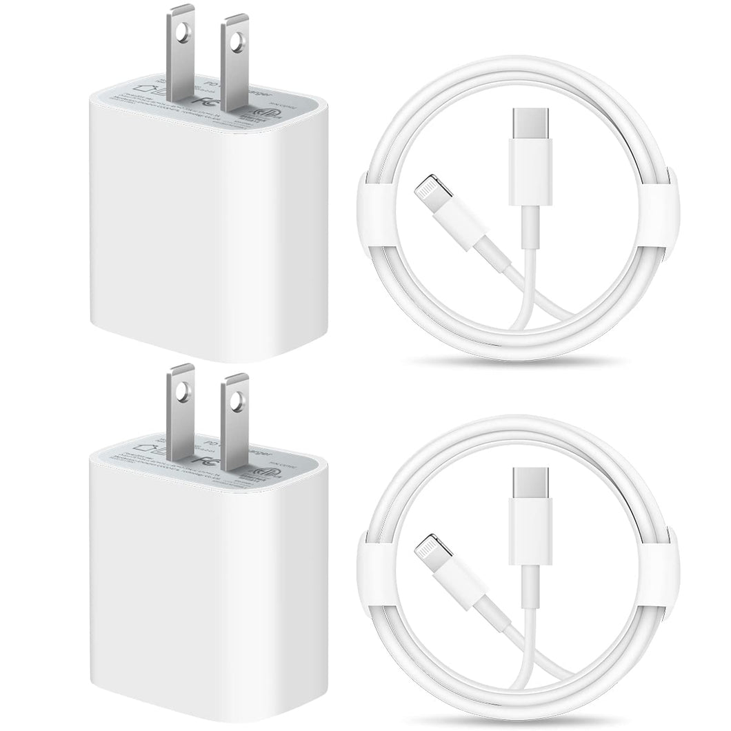 iPhone 11 12 13 Super Fast Charger [Apple MFi Certified] High Speed iPhone Charger 2-Pack 20W PD USB C 6FT Wall Charger Compatible with iPhone 13/13Pro/12/12 Pro/11/11Pro/XS/Max/XR/X/8/8 Plus,iPad