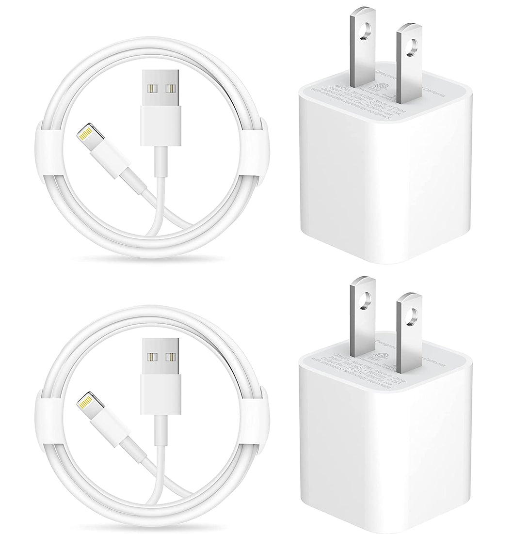 iPhone Charger【Apple MFi Certified 】[2-Pack] USB Wall Charger Block and 6FT USB to Lightning Fast Charging Cable Compatible with iPhone 14/14 Pro/14 Pro Max/14 Plus/13/12/11/Mini/XS/Max/XR/X/8/7/SE
