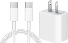 Load image into Gallery viewer, iPad Pro Charger【Apple MFi Certified 】20W USB-C Fast Charger for iPad Mini 6 ,iPad Air4,iPad Pro 12.9,iPad Pro 11 inch 2021/2020/2018,6FT USB to USB Cable Fast Wall Charger
