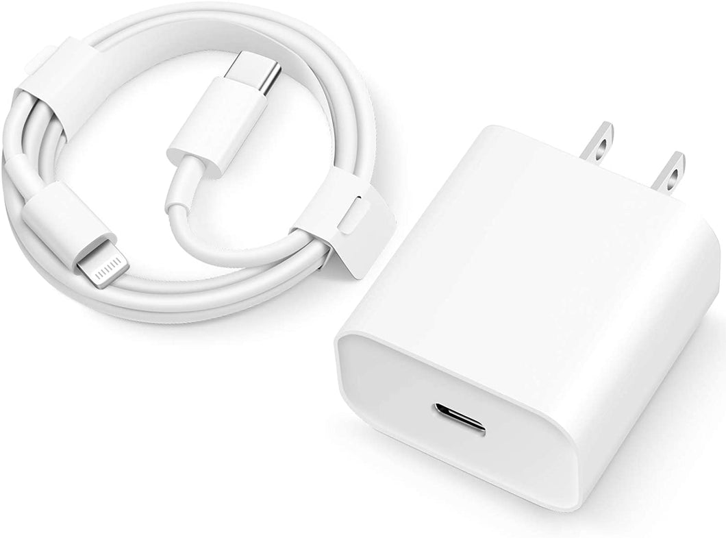 iPhone Charger【Apple MFi Certified】 20W PD Fast Type C Power Wall Charger with 6FT USB C to Lightning Cable Compatible iPhone 12/12 Mini/12Pro/12 Pro Max/11/11 Pro Max/Xs Max/XR/X, iPad