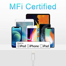 Load image into Gallery viewer, USB C to Lightning Cable 【Apple MFi Certified】iPhone Fast Charging Cable (2Pack 6.6Ft) Compatible with iPhone 12/12 Pro/12 Pro Max/11/11 Pro Max/XS/XR/X/8/8Plus, iPad, AirPods Pro and More
