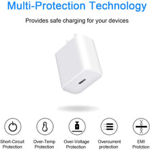 Load image into Gallery viewer, iPhone Charger【Apple MFi Certified】 20W PD Fast Type C Power Wall Charger with 6FT USB C to Lightning Cable Compatible iPhone 12/12 Mini/12Pro/12 Pro Max/11/11 Pro Max/Xs Max/XR/X, iPad
