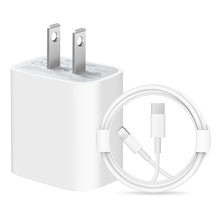 Load image into Gallery viewer, iPhone 14 13 12 11 Fast Charger-Apple MFi Certified-20W PD Type C Power Wall Charger with 6FT Charging Cable Compatible with iPhone 13/13 Pro Max/12/12 Mini/12 Pro/12 Pro Max/11/11 Pro iPad Air
