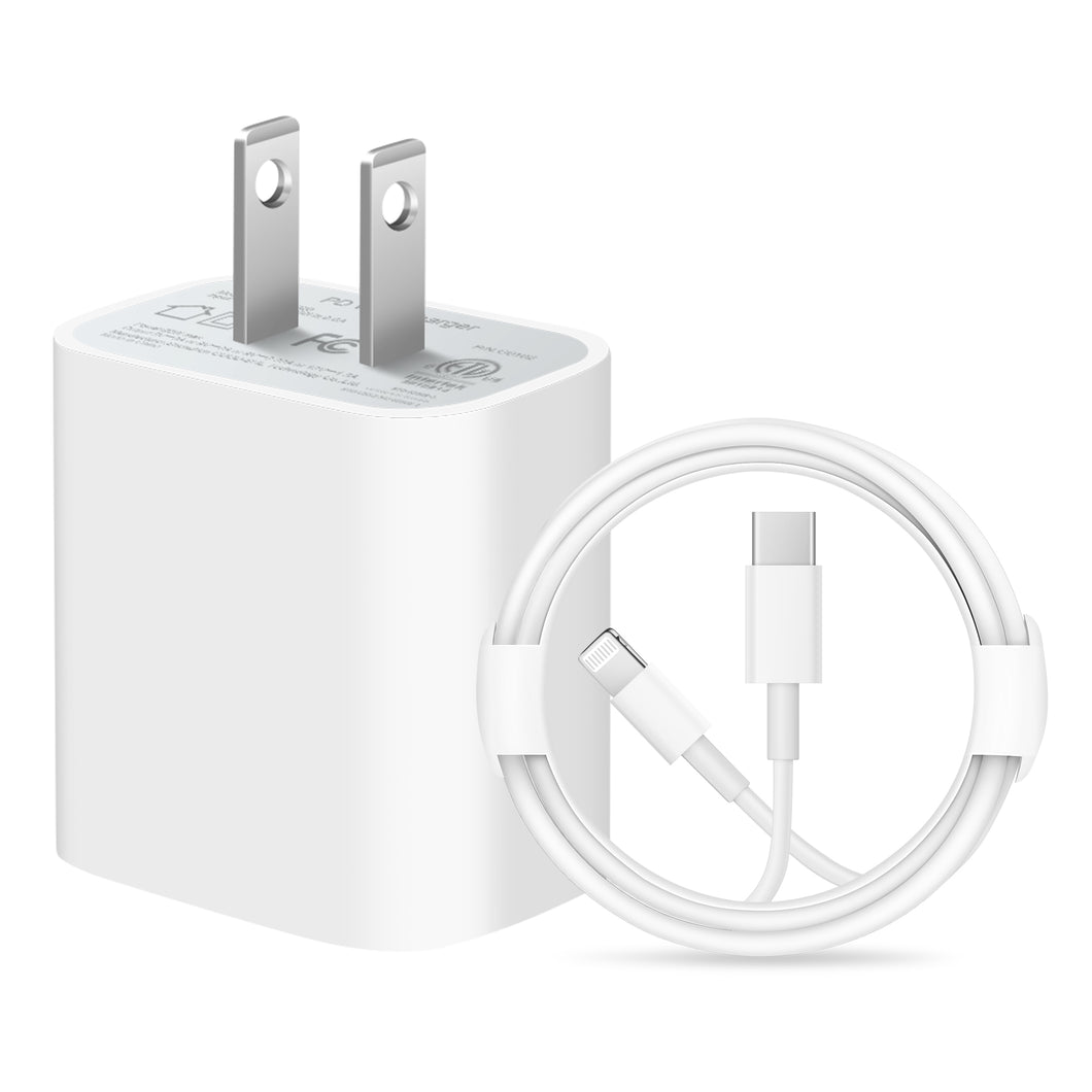 iPhone 14 13 12 11 Fast Charger-Apple MFi Certified-20W PD Type C Power Wall Charger with 6FT Charging Cable Compatible with iPhone 13/13 Pro Max/12/12 Mini/12 Pro/12 Pro Max/11/11 Pro iPad Air