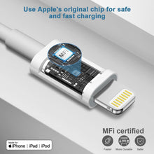 Load image into Gallery viewer, iPhone Charger-Apple MFi Certified-Lightning Cable to USB 2-Pack Fast Wall Charger Cable Compatible with iPhone 13/13Pro/12/12 Pro/11/11Pro/XS/Max/XR/X/8/8 Plus iPad
